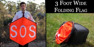 Our 3 Foot Flag Folds Up Easily and Can Be Stowed In A Backpack Or Desk Drawer Our 3 Foot Flag Folds Up Easily and Can Be Stowed In A Backpack Or Desk Drawer
